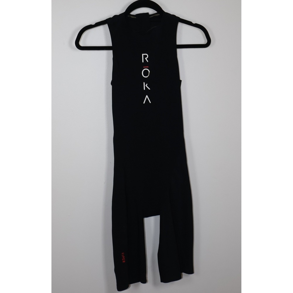 Roka Viper Elite Swim Suit SIze Medium Black Sleeveless Triathlon